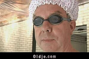 why is that sweet redhead teen sucking old cock at the pool?