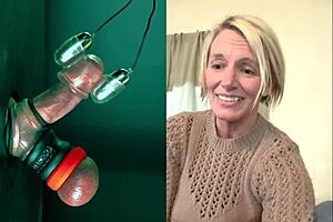 42yr old milf tries ballbusting first time