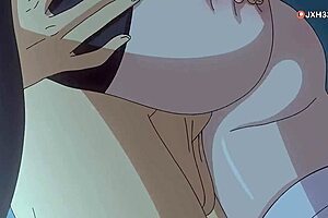 Megumin and Kazuma share an intense moment in the anime series.