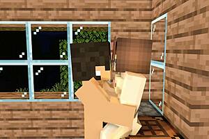 My crush invites me over after school for a minecraft animation adventure