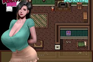 Rescuing Two Busty MILFs from Zombie Horde in Hentai Game Part 3