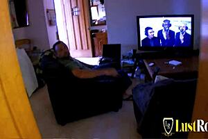 nasty brunette milf gets throat and pussy fucked