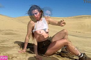 Beautiful young woman from the desert submits to rough sex and choking