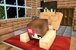 My crush invites me over after school for a minecraft animation adventure