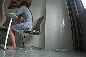 Cheating wife fucks a friend while her husband is at work