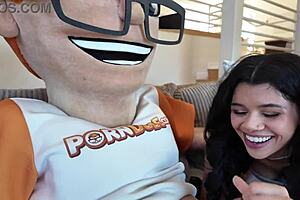 Black-Haired Harley Haze Plays with Toys!