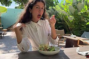 Satisfying my food craving with a creamy cum topping