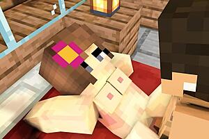 My crush invites me over after school for a minecraft animation adventure