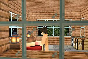 My crush invites me over after school for a minecraft animation adventure