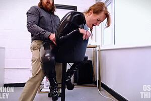 shannon huxley bends over in latex, begging you to use her worthless holes