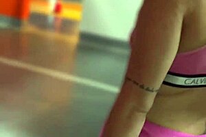 Anal Plug in Gym Leads to Horny Home Fun