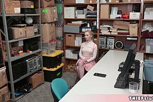 this cute assistant caught shoplifting gets punished hard.