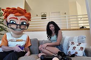 Black-Haired Harley Haze Plays with Toys!