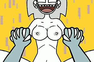 rrooutti rides monster in hentai cartoon