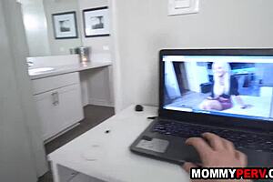 Step mom catches me jerking and sucks me off.