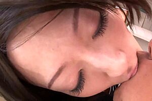 Small boobed Japanese girl Mizuki has her pussy filled with semen after rough sex