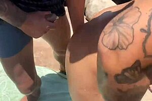 I became a slut for these guys on the beach, who wouldn't cum?