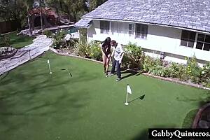 Gabby Quinteros, a hot Latina woman, has an affair with the lawn care worker