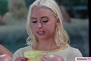 Lesbian Babes Dare Straight Friend To Lick Pussy