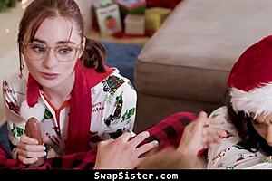 Stepsisters swap for holiday fuck!