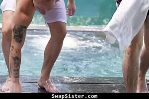 Stepsisters Dive Into Foursome Swap Action With Stepbrothers for Wild Fun - SwapSister
