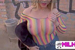 Busty Spanish Milf Gives Cock Suck After Dickflash In Park