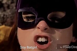 batgirl bound in hardcore bondage parody distress