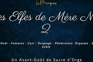 Elves squirting wildly with French dirty talk!