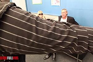 couple in lingerie face intense interviews leading to hard fucking