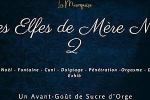 Elves squirting wildly with French dirty talk!
