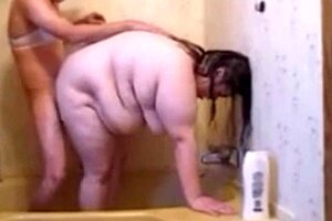 does the sissy fuck his wife in the shower?