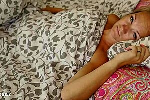 Wife moans with pleasure as husband cums on her pussy