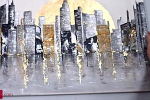 lisa's painting installation turned into passionate blowjob, bent over sex, and creampie