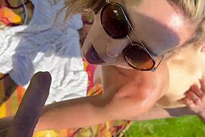 i got my wife in a dress banging my friend for a public creampie outdoors