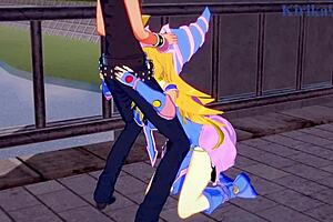 Dark Magician Girl And Yugi Mutou In Intense Yu-Gi-Oh Hentai Sex!