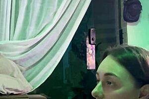 the sister-in-law got covered in cum during the amateur session