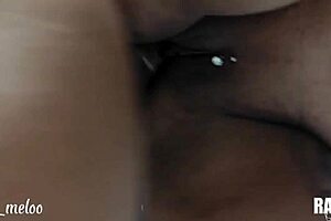 Brazilian maid's big ass eaten and swallowed cum after anal blowjob