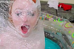 Petite redhead and petite pixie get messy with cum