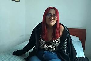 Beautiful redhead and her husband in homemade video