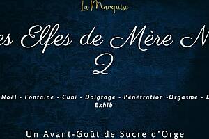 Elves squirting wildly with French dirty talk!