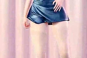 takao rips clothes in 3d striptease, revealing tits and pussy