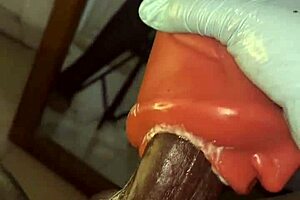 deep throating my sextoy in stockings like a slave until nasty