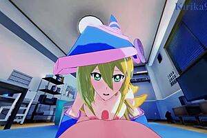 Dark Magician Girl And Yugi Mutou In Intense Yu-Gi-Oh Hentai Sex!