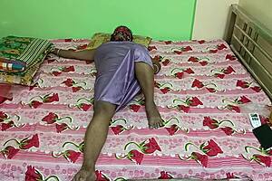 An average housewife with normal body shape having sex with her husband and moaning