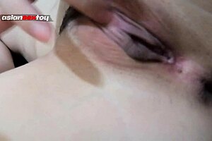 I'm always horny, my tight trimmed pussy dripping wet from masturbation, close-up on my tits.