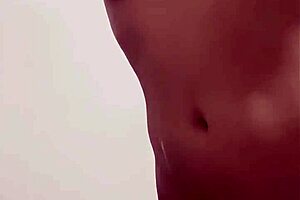 Redhead amateur's natural tits and red dress are hot