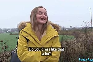 Public Agent Petite 18+ Blonde College Girl Cums on Cock