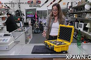 Amateur casting with rough sex and oral sex in the back room