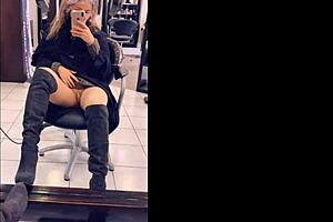 Slut MILF flashes and masturbates on highway!