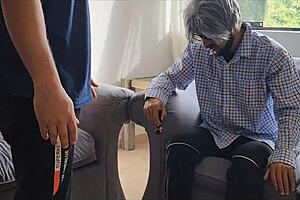 Explosive latina stepsister fucks stepfather in homemade anal